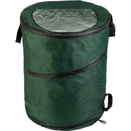 WAKEMAN OUTDOORS 46-Gallon Pop Up Trash Can, Green 75-CMP1118